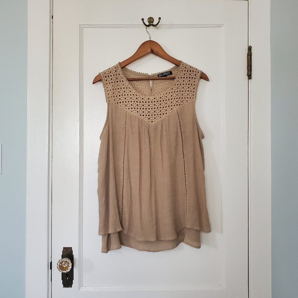 Picadilly Canada Layered Tunic – Size XL - Khaki